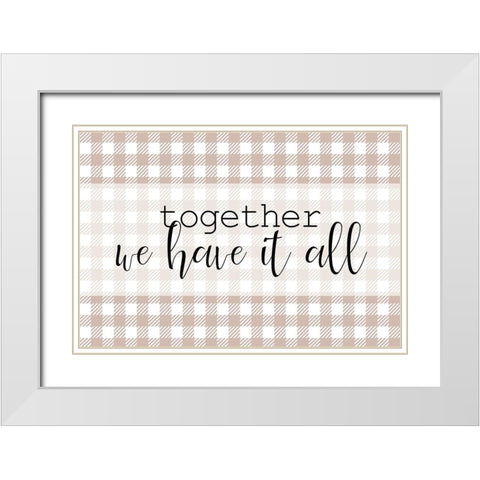 Together White Modern Wood Framed Art Print with Double Matting by Kimberly, Allen