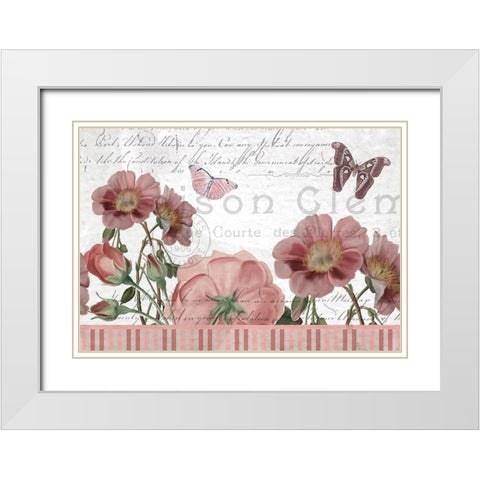 Flight of the Butterflies White Modern Wood Framed Art Print with Double Matting by Kimberly, Allen