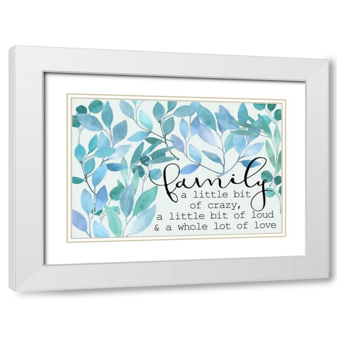 Blue Hues 7 White Modern Wood Framed Art Print with Double Matting by Kimberly, Allen