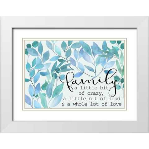 Blue Hues 7 White Modern Wood Framed Art Print with Double Matting by Kimberly, Allen