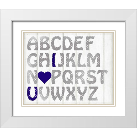 ABC Boy White Modern Wood Framed Art Print with Double Matting by Allen, Kimberly