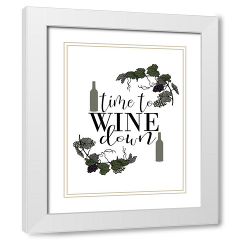On the Vine 8 White Modern Wood Framed Art Print with Double Matting by Kimberly, Allen