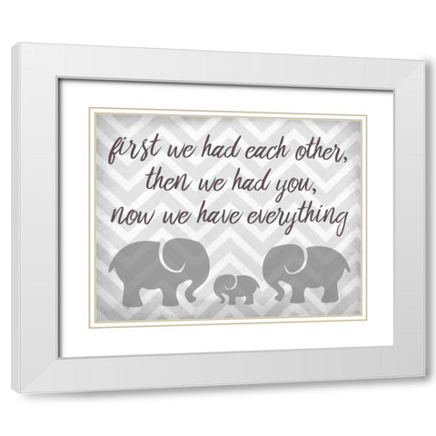 Everything White Modern Wood Framed Art Print with Double Matting by Allen, Kimberly