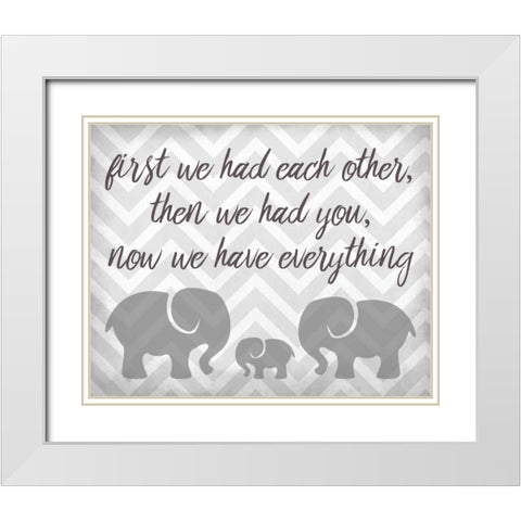 Everything White Modern Wood Framed Art Print with Double Matting by Allen, Kimberly