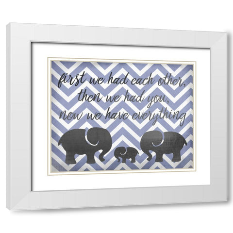 Everything Boy White Modern Wood Framed Art Print with Double Matting by Allen, Kimberly