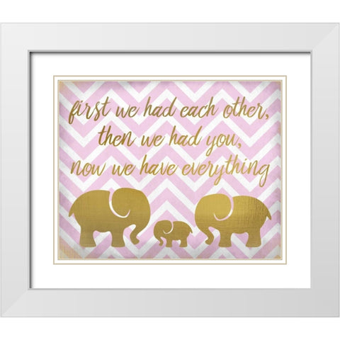 Everything Girl White Modern Wood Framed Art Print with Double Matting by Allen, Kimberly