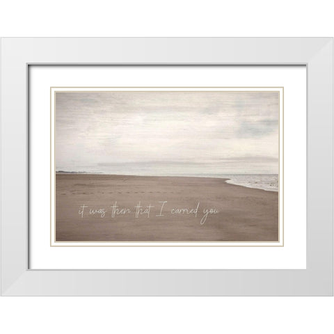 I Carried You White Modern Wood Framed Art Print with Double Matting by Kimberly, Allen