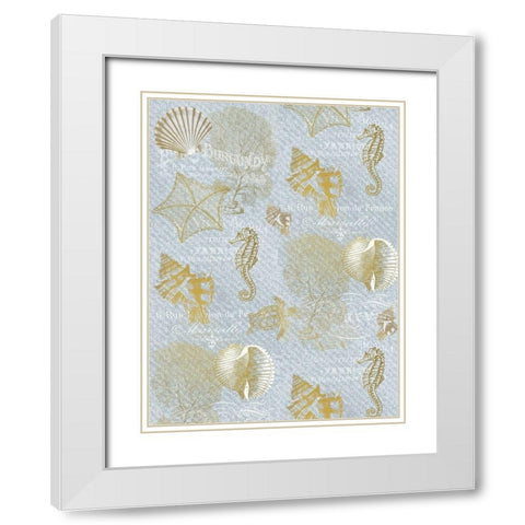 Azure Coastal Full White Modern Wood Framed Art Print with Double Matting by Kimberly, Allen