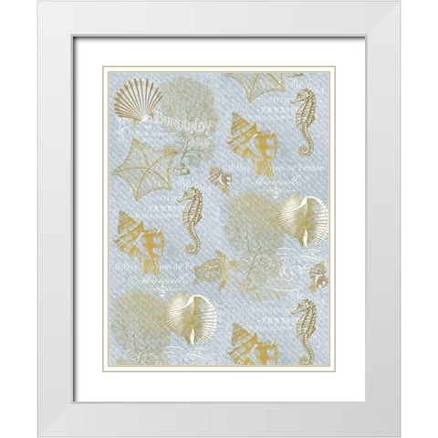 Azure Coastal Full White Modern Wood Framed Art Print with Double Matting by Kimberly, Allen