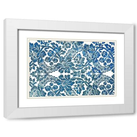 Multi Scroll v1 White Modern Wood Framed Art Print with Double Matting by Kimberly, Allen