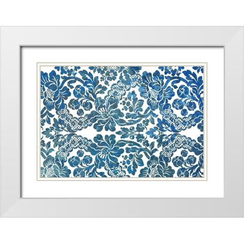 Multi Scroll v1 White Modern Wood Framed Art Print with Double Matting by Kimberly, Allen