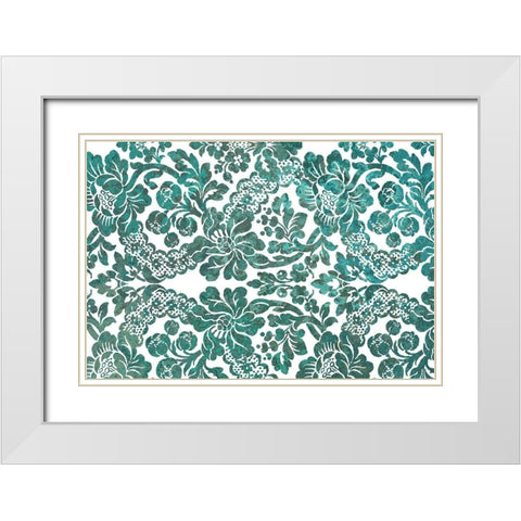 Multi Scroll v2 White Modern Wood Framed Art Print with Double Matting by Kimberly, Allen
