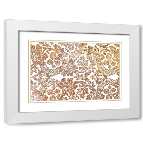 Multi Scroll v3 White Modern Wood Framed Art Print with Double Matting by Kimberly, Allen