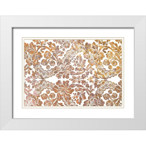 Multi Scroll v3 White Modern Wood Framed Art Print with Double Matting by Kimberly, Allen