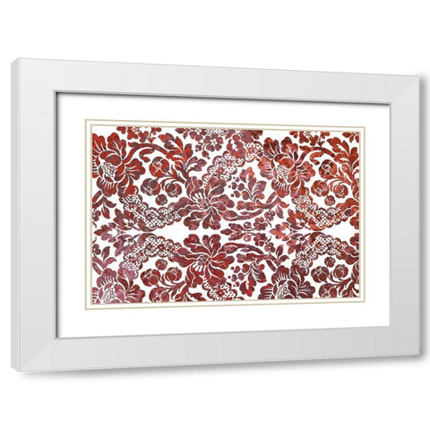 Multi Scroll v4 White Modern Wood Framed Art Print with Double Matting by Kimberly, Allen
