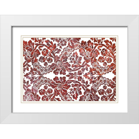 Multi Scroll v4 White Modern Wood Framed Art Print with Double Matting by Kimberly, Allen