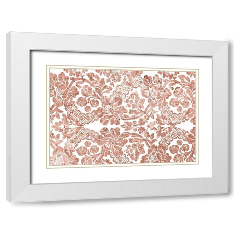 Multi Scroll v5 White Modern Wood Framed Art Print with Double Matting by Kimberly, Allen