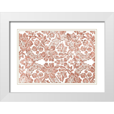 Multi Scroll v5 White Modern Wood Framed Art Print with Double Matting by Kimberly, Allen