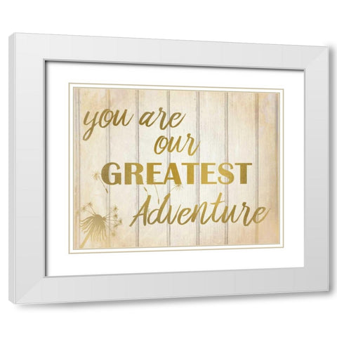 Greatest Adventure White Modern Wood Framed Art Print with Double Matting by Allen, Kimberly