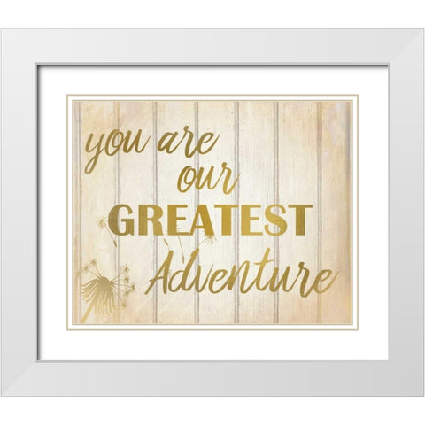 Greatest Adventure White Modern Wood Framed Art Print with Double Matting by Allen, Kimberly