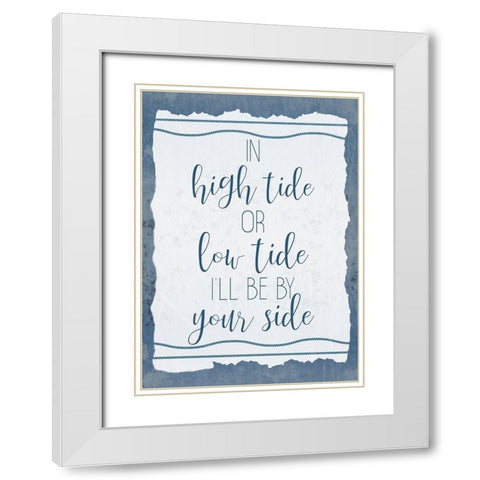 Seas Tide 2 White Modern Wood Framed Art Print with Double Matting by Kimberly, Allen