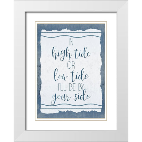Seas Tide 2 White Modern Wood Framed Art Print with Double Matting by Kimberly, Allen