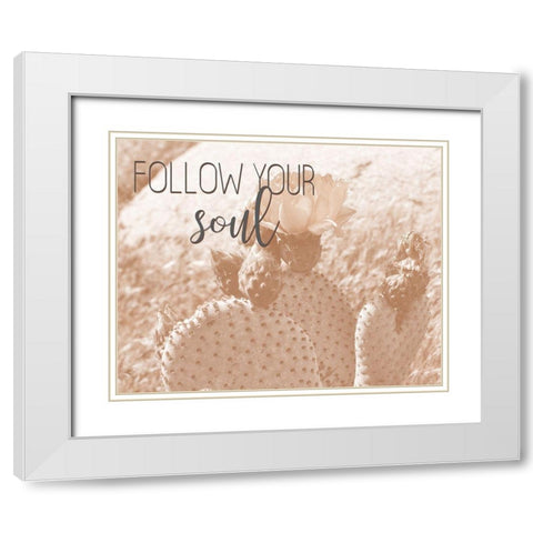 Follow Your Soul 1 White Modern Wood Framed Art Print with Double Matting by Kimberly, Allen