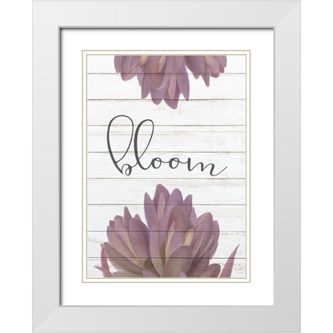 Bloom Grow 2 White Modern Wood Framed Art Print with Double Matting by Kimberly, Allen