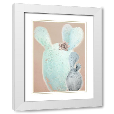 Cactus Believe 1B White Modern Wood Framed Art Print with Double Matting by Kimberly, Allen