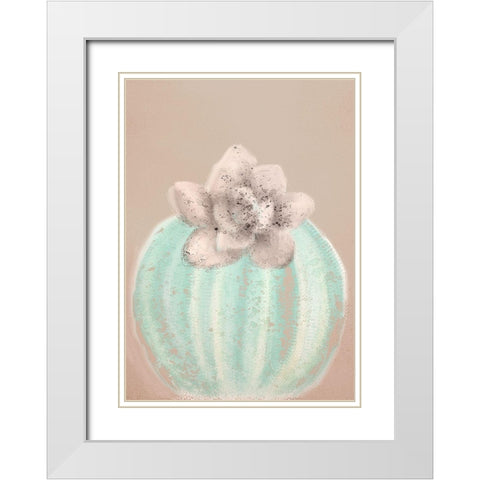 Cactus Believe 2B White Modern Wood Framed Art Print with Double Matting by Kimberly, Allen