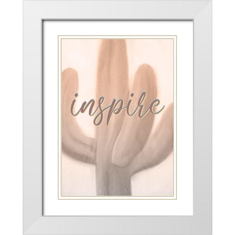 Inspire Imagine 1 White Modern Wood Framed Art Print with Double Matting by Kimberly, Allen