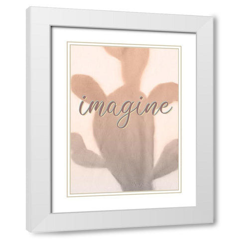 Inspire Imagine 2 White Modern Wood Framed Art Print with Double Matting by Kimberly, Allen