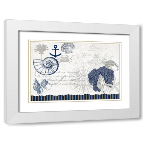 Adventures at Sea White Modern Wood Framed Art Print with Double Matting by Kimberly, Allen