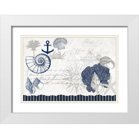 Adventures at Sea White Modern Wood Framed Art Print with Double Matting by Kimberly, Allen