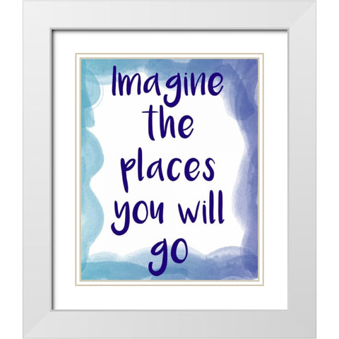 Dream Big 3 White Modern Wood Framed Art Print with Double Matting by Allen, Kimberly