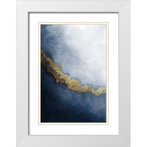 In The Stream White Modern Wood Framed Art Print with Double Matting by Kimberly, Allen