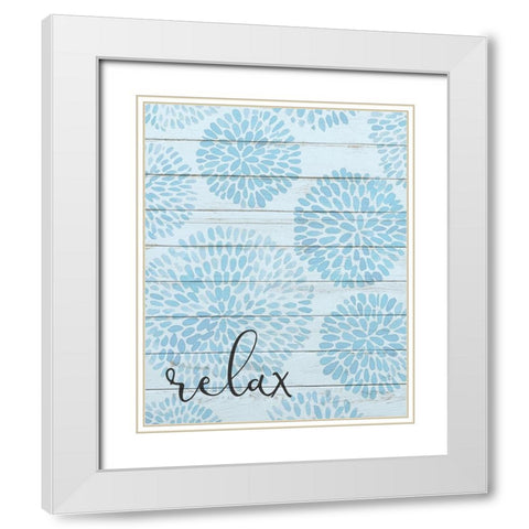 Relax A White Modern Wood Framed Art Print with Double Matting by Kimberly, Allen