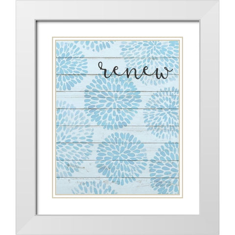 Relax C White Modern Wood Framed Art Print with Double Matting by Kimberly, Allen
