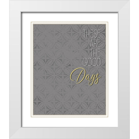 These Are White Modern Wood Framed Art Print with Double Matting by Kimberly, Allen