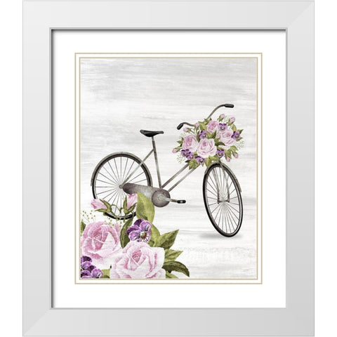 Spring Ride White Modern Wood Framed Art Print with Double Matting by Kimberly, Allen