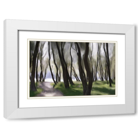To The River White Modern Wood Framed Art Print with Double Matting by Kimberly, Allen