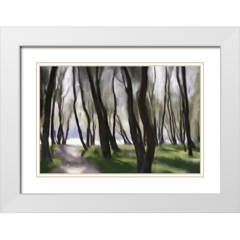 To The River White Modern Wood Framed Art Print with Double Matting by Kimberly, Allen