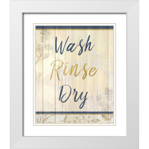 Golden Bath 2 White Modern Wood Framed Art Print with Double Matting by Allen, Kimberly