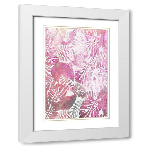 Jungle Pink White Modern Wood Framed Art Print with Double Matting by Kimberly, Allen