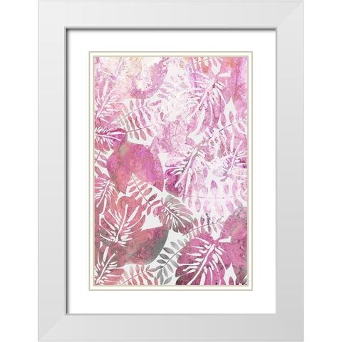 Jungle Pink White Modern Wood Framed Art Print with Double Matting by Kimberly, Allen