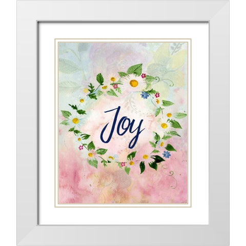 Love Joy Peace 2 White Modern Wood Framed Art Print with Double Matting by Allen, Kimberly