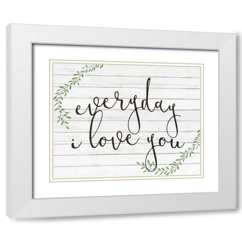 Everyday White Modern Wood Framed Art Print with Double Matting by Kimberly, Allen