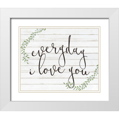 Everyday White Modern Wood Framed Art Print with Double Matting by Kimberly, Allen