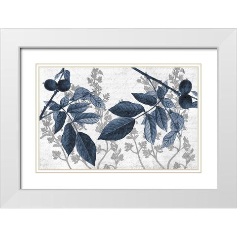 Branches 1 White Modern Wood Framed Art Print with Double Matting by Kimberly, Allen