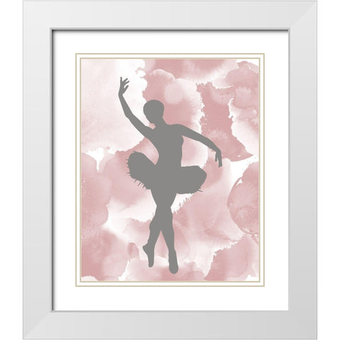 Plie All Day 1 White Modern Wood Framed Art Print with Double Matting by Kimberly, Allen